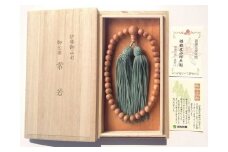 御山杉　お念珠　女性用：緑　桐箱／世古林業　数珠　銘木　希少　三重県　度会町　伊勢志摩