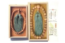 御山杉　お念珠　男女ペア　男性用：緑　女性用：緑／世古林業　銘木　数珠　三重県　度会町　伊勢志摩