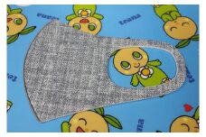 耳が痛くならない　フィットマスク　＋グレー色デニム柄　Mサイズ　2枚セット／ネイション産業　三重県　度会町　伊勢志摩