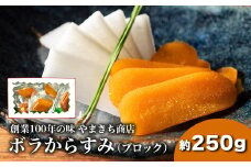 創業100年の味 訳あり からすみ 約250g 小分け 真空パック 便利 国産 珍味 高級 酒の肴 つまみ 魚卵 贈答 ギフト 贈り物 祝い 記念日 三重県 伊勢 志摩 南伊勢町 やまきち商店 ブロックからすみ