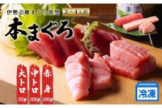 本まぐろ 赤身 中トロ 大トロ 計250g 詰め合わせ 3～4人前 冷凍 食べ比べ マグロ 鮪 さしみ お刺身 刺し身 海鮮 魚介 定番 海鮮丼 寿司 伊勢志摩 まぐろ食堂 本鮪 専門店 三重県 伊勢 志摩 南伊勢町 17000円 20000円以下 2万円以下