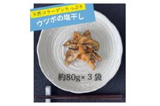 ウツボ 塩干し 約80ｇ×3袋 小分け 天然コラーゲン 海鮮 珍味  酒の肴 おつまみ 冷凍 グルメ やまきち商店 三重県 伊勢 志摩 南伊勢町 10000円 1万円 一万円
