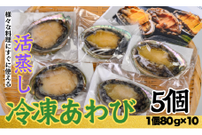 不老不死徐福アワビ伝説！目指せ、あわびシェフ〈5個〉※1個約80g～90gのあわびを使用　[KN14]