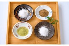 熊野古道天然塩セット【粗目500g・細目100g・緑茶塩25g・ほうじ茶塩25g】【KN25】