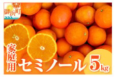 【2026年発送 先行予約品】ジューシーさダントツ！ミカファームのセミノール5キロ(家庭用)【数量限定 果物 フルーツ みかん セミノール デザート 5kg 家庭用 三重県 御浜町】