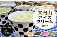 大内山アイスクリーム4種1個セット / 冷凍 アイス アイスクリーム バニラ チョコ ストロベリー グリンティ チョコレート いちご 抹茶 セット 食べ比べ 大内山 スイーツ 詰め合わせ 人気 おすすめ プレゼント
