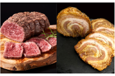 ローストビーフ300g さくらポーク焼豚 180~200g セット【冷蔵】 / 豚 豚肉 セット 焼豚　牛 牛肉 ローストビーフ 紀和牛 赤身