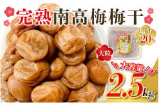 ＼ チョイス梅干しランキング1位！ ／ 訳あり品 数量限定 完熟南高梅 梅干し 2.5kg (1.25kg×2個) 2L ~ 4L サイズ / 梅 梅干し 梅干 訳あり わけあり ワケアリ 昔ながら まろやか 無添加 塩分濃度約20％  無添加人気 大容量 2.5キロ 大粒 肉 厚 お米 おにぎり 焼酎 梅酒 自家栽培 健康