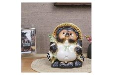 信楽焼 5号福々狸（オス） 置物