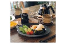 信楽焼 陶（黒）パスタ皿 ワンプレート皿