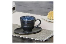 信楽焼 青ビードロコーヒーカップ＆ソーサー 陶器 おしゃれ