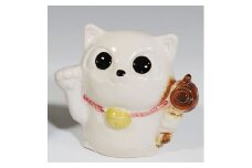 信楽焼 陶器製 5号小槌持ち招き猫 陶器