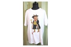 江戸時代の大津絵「鬼の念仏」をプリントしたＴシャツ（Sサイズ）