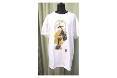 江戸時代の大津絵「藤娘」をプリントしたＴシャツ（Sサイズ）