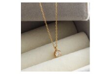 【K10イエローゴールド ダイヤモンドネックレス】0.1ct 気品あふれる6本たてづめ 長さ40cm　KN01050Y / 金 ゴールド ダイヤ ジュエリー アクセサリー ギフト プレゼント レディース シンプル 定番
