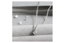 プラチナ900【ラボグロウンダイヤモンドネックレス】0.2ct 4本たてづめデザイン 長さ40cm  LAB-PT900-002