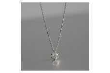 プラチナ900【ラボグロウンダイヤモンドネックレス】0.2ct 6本たてづめデザイン 長さ40cm LAB-PT900-001