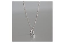 プラチナ900【ラボグロウンダイヤモンドネックレス】0.2ct 4点留めデザイン 長さ40cm LAB-PT900-005