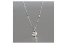 プラチナ900【ラボグロウンダイヤモンドネックレス】0.2ct 挟みこみデザイン 長さ40cm LAB-PT900-009