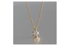 K18ゴールド【ラボグロウンダイヤモンドネックレス】0.2ct 6本たてづめデザイン 長さ40cm LAB-K18-001