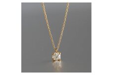 K18ゴールド【ラボグロウンダイヤモンドネックレス】0.2ct 4点留めデザイン 長さ40cm LAB-K18-005