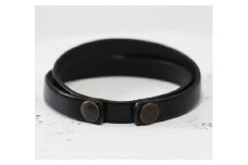 オシャレに決まる！牛革【イタリアンレースブレスレット】自由にアレンジ レザーカラー：黒　WL002 黒