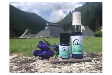 大津市産和精油 武奈ヶ岳ブレンド精油『山』5ml、山の香りピローミスト40ml　ひのきキューブ付