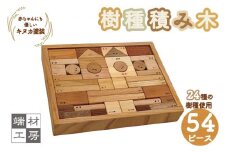 赤ちゃんにも優しい 自然塗料の 樹種積み木 (大)