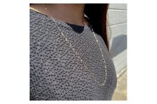 【K10イエローゴールド ロングチェーンネックレス】長さ80cm 存在感たっぷりインフィニティチェーン　SN1008-K10(80)
