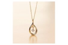 10金イエローゴールド 揺れるダイヤモンドネックレス 0.033ct  K10-KN01053 [AM311] / 金 イエローゴールド ダイヤモンド 0.033ct ネックレス アクセサリー ギフト プレゼント