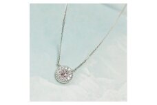 プラチナ900 ラボピンクダイヤ0.093ct メレネックレス PT900-N003PK [AM318] / プラチナ900 ピンクダイヤモンド ダイヤモンド ダイアモンド ダイヤ メレネックレス アクセサリー ギフト プレゼント