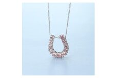 プラチナ900 ラボピンクダイヤ0.363ct 馬蹄ネックレス  PT900-N007PK [AM320] / プラチナ900 ピンクダイヤモンド ダイヤモンド ダイアモンド ダイヤ 馬蹄ネックレス アクセサリー ギフト プレゼント