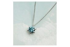 プラチナ900 ラボブルーダイヤネックレス 0.2ct 6本たてづめ LAB-PT900-001BL [AM321] / プラチナ900 ブルーダイヤモンド ダイヤモンド ダイアモンド ダイヤ 6本たてづめ ネックレス アクセサリー ギフト プレゼント