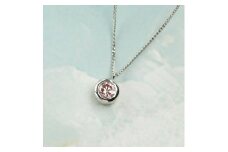プラチナ900 ラボピンクダイヤネックレス 0.2ct ふくりん留め LAB-PT900-004PK [AM324] / プラチナ900 ピンクダイヤヤモンド ダイヤモンド ダイアモンド ダイヤ ネックレス ふくりん留め アクセサリー ギフト プレゼント