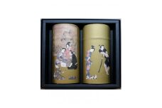 日本茶 彦根屏風 2本入りセット 計300g 150g × 2缶 煎茶 玉露 300g 銘茶 緑茶 お茶 缶 ギフト お土産 贈答 贈り物 プレゼント お茶屋 滋賀 彦根
