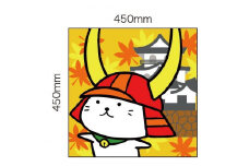 ひこにゃん スクエアフロアマット [秋：紅葉の模様]