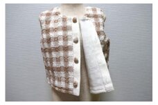 乳児用 白綿・茶綿リバーシブルベスト 男女共用 ベビー服 ベスト ベビーベスト 子供服 スリーパー 新生児 綿 コットン オーガニックコットン チェック リバーシブル 女の子 男の子 出産祝い プレゼント ギフト 日本製 ナチュラル 赤ちゃん ベビー ベビーグッズ 無農薬 有機肥料 自然
