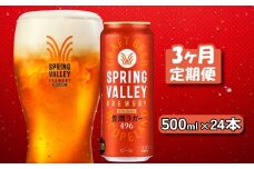 キリン スプリングバレー 豊潤ラガー 496 500ml×24本 3ヶ月定期便 キリンビール キリン 麒麟 KIRIN 麦酒 ケース 缶 缶ビール クラフトビール お酒 酒 さけ アルコール beer 500ml 24本 500 24 3ヵ月 定期便 BBQ バーベキュー 晩酌 宅飲み 家飲み 飲み会 定番 高評価 キャンプ パーティー ギフト 贈り物 贈答 誕生日プレゼント お歳暮 滋賀 彦根