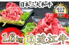 【PRキャンペーン対象】近江牛　切り落とし【1.6㎏（800ｇ×2パック）】【K036U】