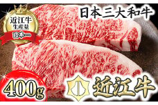 【PRキャンペーン対象】【4等級以上】【カネ吉山本】近江牛[吟] ステーキ用 サーロイン【400ｇ（約 200g×2枚）】【Y021U1】