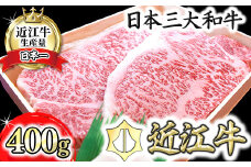 【PRキャンペーン対象】【4等級以上】極上近江牛サーロインステーキ【400ｇ（200ｇ×2枚）】【AG08U】
