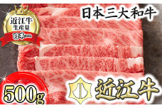 【PRキャンペーン対象】【カネ吉山本】近江牛すきやき用[選]　【500ｇ】【Y083U1】