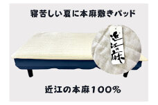 【PRキャンペーン対象】吸放湿性に優れた天然植物繊維、近江の麻を使用した「近江本麻敷パッド」【CW01U1】