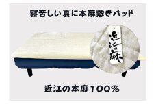 【PRキャンペーン対象】吸放湿性に優れた天然植物繊維、近江の麻を使用した「近江本麻敷パッド」【CW01W】