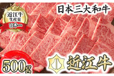 【PRキャンペーン対象】【4等級以上】【カネ吉山本】近江牛[選] 焼肉用 リブロース【500ｇ】【Y088U】