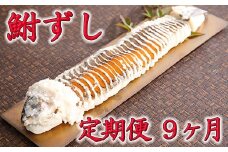 近江本にごろ　ふなずし大380gスライス　定期便（9か月連続お届け）【AD20U】