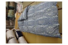 明治6年創業　ワタセのやわらか羽毛ふとん（ブルー）【CW50W】