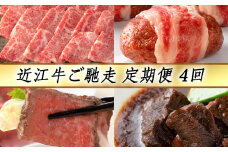 【定期便4回】【カネ吉山本】近江牛ご馳走定期便-志-【Y126U】