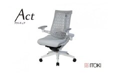 【PRキャンペーン対象】イトーキ『アクトチェア』エラストマーバック抵抗付ウレタン双輪キャスター張地：ホワイトグレーＴ（KG427SAMW9T7T6F）【EI090U1】