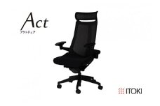 イトーキ『アクトチェア』エクストラハイバック 抵抗付きウレタンキャスター張地：ブラック（KG477JEEMT1T1ZF）【EI115U1】